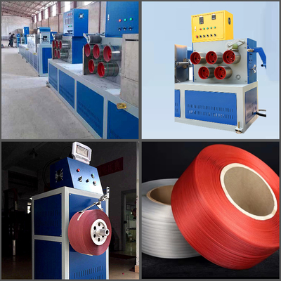 200kg/H pp attaccano la linea 3.6*1.2*4M PP Packing Belt Machine dell'estrusione della banda