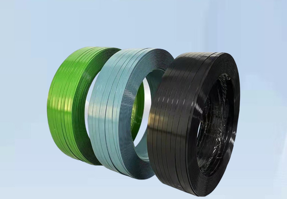 Resistenti robusti di colore verde della banda durevole dell'ANIMALE DOMESTICO impressi lisciano per l'imballaggio