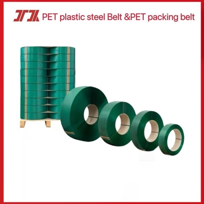 Cintura in acciaio in plastica PET, resistenza alla trazione Cintura di imballaggio in PET, resistenza ai raggi UV, incollaggio automatico, resistenza alla trazione