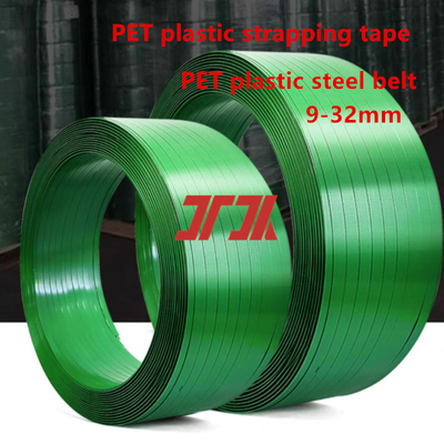 Materiali di imballaggio all'ingrosso Strappi di PET verde Strappi di PET di plastica di acciaio Strappi di prodotti pesanti