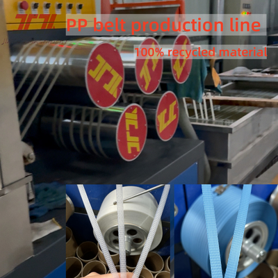 100-120 kg/h Linea di produzione di fasce PP con doppia incisione per rendere 5-19 mm di larghezza