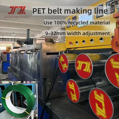 PET Flake Material schiacciato PET Materiale plastico Strapping Tape Strap Manufacturing Machine con controllo preciso della testa della matrice
