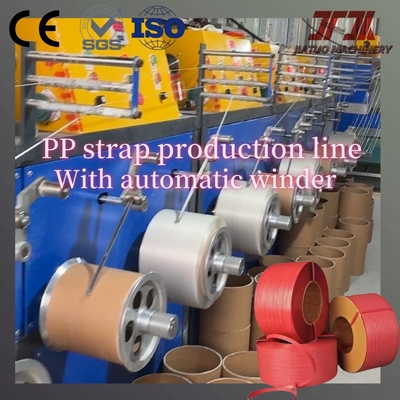 Linea di produzione di fasce di fascia di plastica PP ad alta efficienza con controllo PLC e precisione dello stampo della testa di stampo