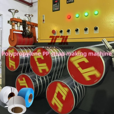 Linea di produzione reggetta in PP a vite singola o doppia da 90 mm con macchina automatica di imballaggio per larghezze da 5 a 19 mm