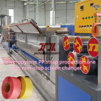 Macchina di estrusione a cinghia di PP a vite singola Sistema di alimentazione automatico Linea di produzione di cinghia di PP completamente automatica