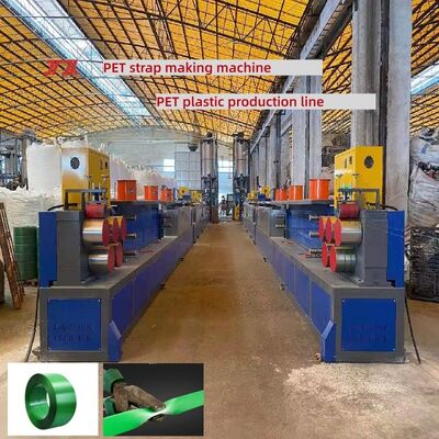 Macchina per la fabbricazione di fasce di fascia di PET 9 ′′25 mm Macchina per la produzione di fasce di imballaggio in PET con sistema di controllo PLC.