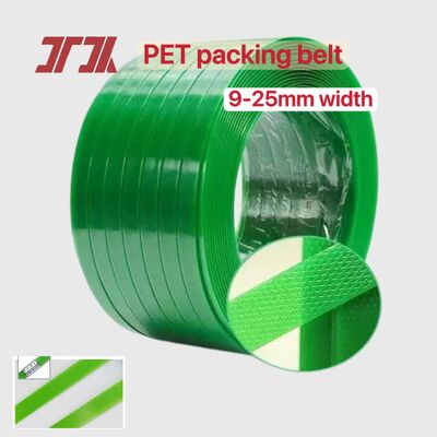 Cinghia per imballaggio in PET 9-25 mm Nastro di reggiatura in PET Cintura in acciaio di plastica PET resistente sia al freddo che alle alte temperature