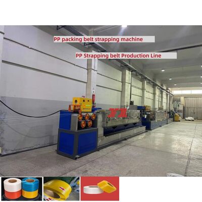 Macchina per la produzione di cinghie in PP a velocità con estrusore a doppia vite da 110*3300 mm Modello:JTPP-110