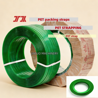 Cinghie per imballaggio in PET verde ad alta velocità da 16 mm Cinghie in acciaio in plastica PET Cintura per imballaggio in PET