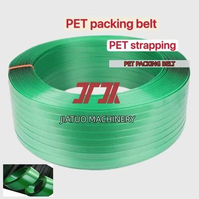 Cintura di reggiatura in PET per imballaggio in plastica e acciaio da 16 mm verde per reggiatura automatica