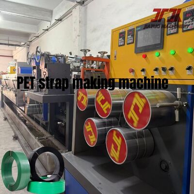 Macchina automatica per la fabbricazione di strisce in PET con 220-250 kg/h Capacità 9-32 mm Larghezza della striscia Utilizzando 100% di materiale riciclato in flaconi di bottiglie in PET