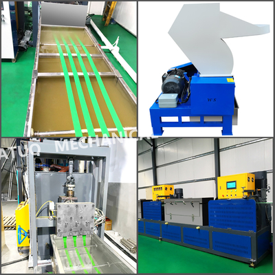 Linea alimentazione elettrica dell'estrusione della cinghia dell'ANIMALE DOMESTICO di larghezza 380V/50Hz di 5-19mm
