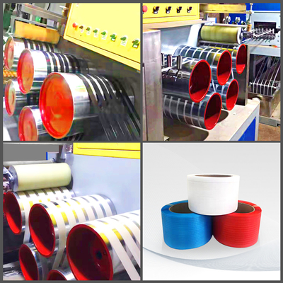 Macchine per l'imballaggio Linea di produzione personalizzata di cinghie in PP Macchine per cinghie in PP attrezzature per cinghie in PP con sistema di controllo PLC