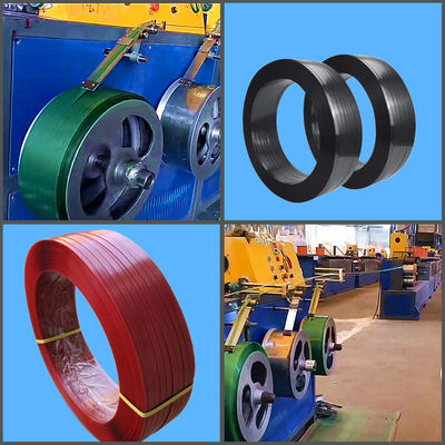 5-19 mm larghezza PET Strap Making Machine con doppia stazione per applicazioni pesanti