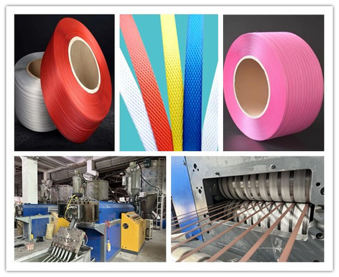 Fornitura di macchine per l'estrusione di PP, macchine per la produzione di nastri di PP, attrezzature per la linea di produzione di nastri di PP a colori da 5-19 mm