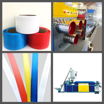 PP Strap Extruder con sistema di taglio a caldo, PP Woven Strap Band Extrusion Machine
