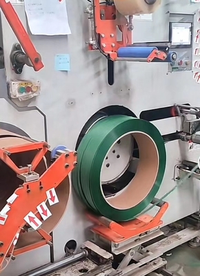 9-32mm larghezza PET Strapping Band Making Machine Sistema di controllo PLC con arresto automatico