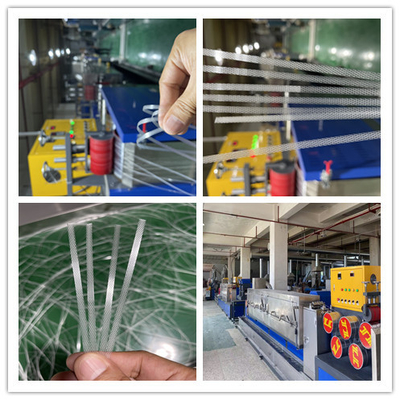 Linea di estrusione di fasce CE PP con larghezza 5-19 mm e spessore 0,4-1,2 mm