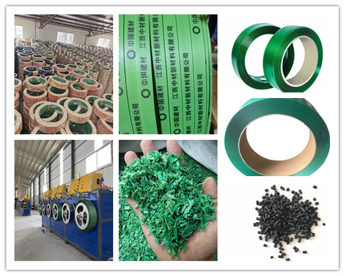 Linea di produzione di reggette in PET (plastica)   Avvolgimento automatico ad alta velocità, controllo PLC, attrezzatura per la produzione di reggette in PET