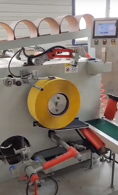 Macchina per avvolgere nastro di imballaggio in PP, macchina per avvolgere automatico/servo automatico, controllo touch screen PLC