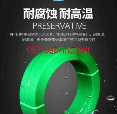 Cintura di imballaggio in PET, cintura di imballaggio in acciaio in plastica in PET, forza di trazione: 200-1000KG, resistenza al freddo, resistenza all'umidità,