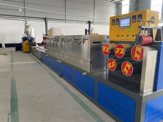 attrezzature per cinture di imballaggio in PP, linea di produzione di estrusione di cinture in PP su misura, motore GUGAO 37KW, linea di produzione di cinture in PP