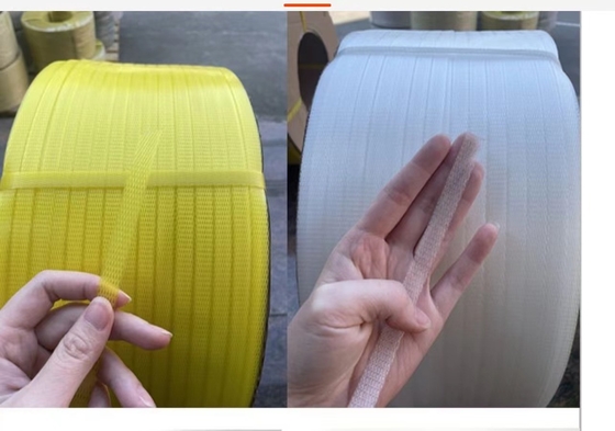 Protezione dell'ambiente cintura di legame in PP, cintura di imballaggio in PP, macchina automatica in PP con cintura, carico di trazione 50-200KG