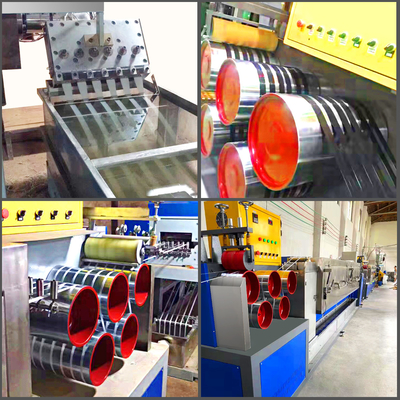 150-200 kg/h Linea di produzione di fasce di cintura per cingolate in PP con estrusore a singola o doppia vite