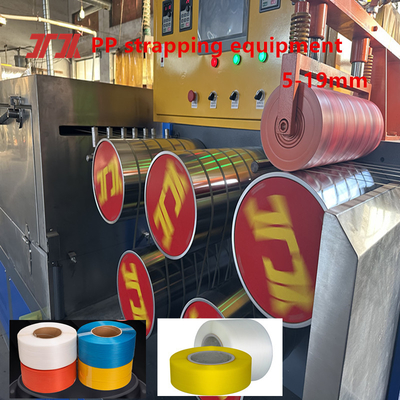 PLC Control PP Packing Belt Production Line Alta efficienza PP PP Bundling Machine Larghezza: 5-19mm