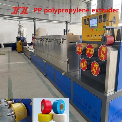 Equipaggiamento per la produzione di strisce per estrusori di plastica PP su misura con macchina di avvolgimento automatica con larghezza 5-19 mm