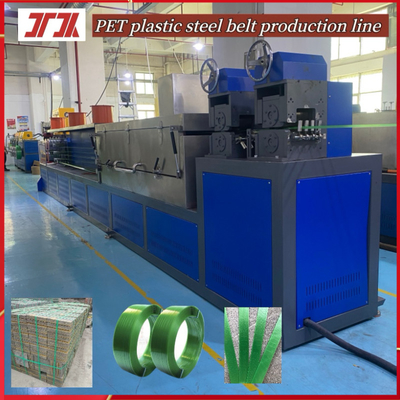 Equipaggiamento di cintura di acciaio in plastica PET intelligente di fascia alta Equipaggiamento di estrusione in plastica PET Larghezza 9-32 mm