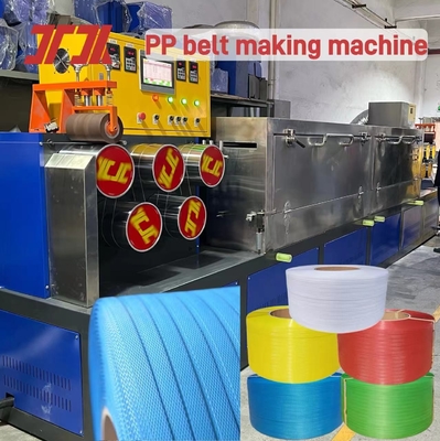 Linea di estrusione di fasce a quattro cinghie di plastica PP completamente automatica da 250-290 kg/h con avvolgitore automatico