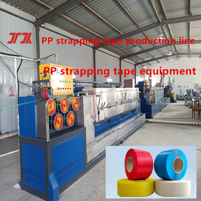 Equipaggiamento per la cinghiazione in PP Equipaggiamento per la cinghiazione in plastica in PP Linea di produzione di cinghiazione in PP Sistema di controllo PLC dell'estruttore PP