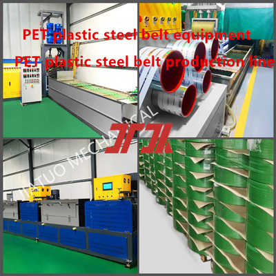 9-32mm linea di produzione di cinture di plastica in PET in incisione verde personalizzata con controllo automatico PLC