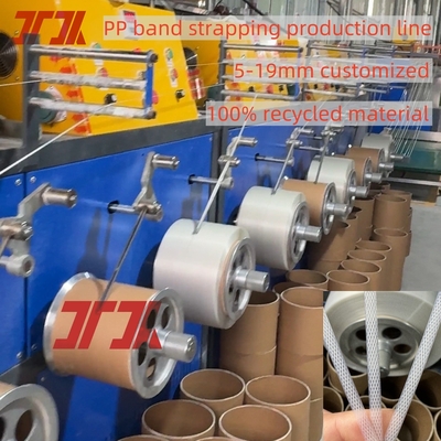 5 mm larghezza speciale linea di produzione di cinghia Pp ad alta capacità con bobina automatica e lunghezza lunga