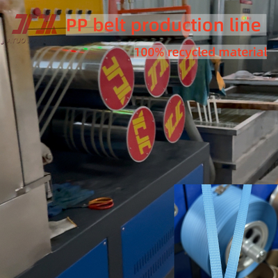 Linea di estrusione a cinghia in PP a doppia vite completamente automatica che rende la cinghia resistente e flessibile