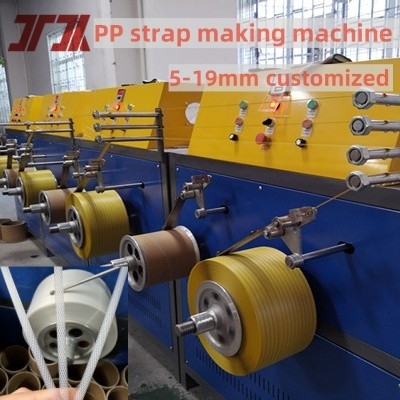260 kg/h Capacità Plastica Automatica PP Strappa di imballaggio Banda cintura di produzione di produzione con sistema di controllo PLC