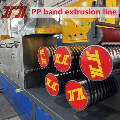 200 kg/h Doppia vite PP cintura di imballaggio di produzione di strisce di estrussione con doppio cambio schermo