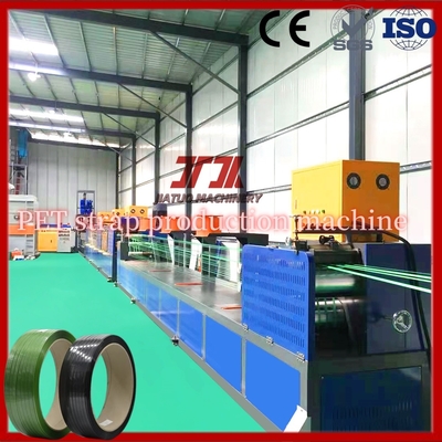 Linea di produzione di reggette in plastica PET ad alta velocità da 9-32 mm personalizzata in fabbrica, attrezzatura per reggiatura PET con avvolgitrice automatica