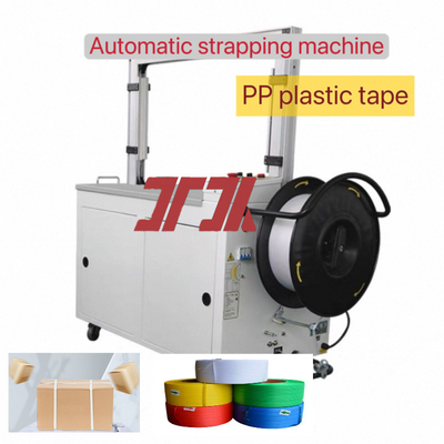 Macchina Imballaggio Reggiatrice Automatica per Reggette PP 5-15mm, Reggiatrice da Banco con Design a Portale