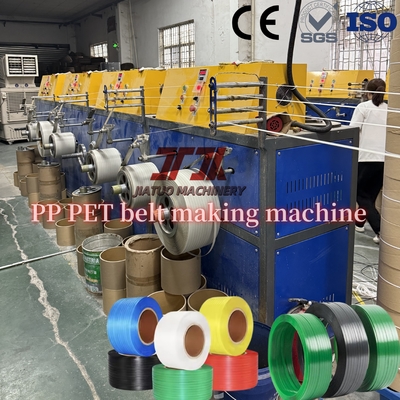 Macchina per la produzione di reggette in PET di plastica con larghezza 9-32 mm con controllo PLC e elevata resistenza 300-950 kg