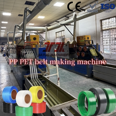 Macchina per la produzione di reggette in PET con capacità 400-450 kg/ora, con avvolgitore completamente automatico e produzione di reggette in PET ad alta tensione