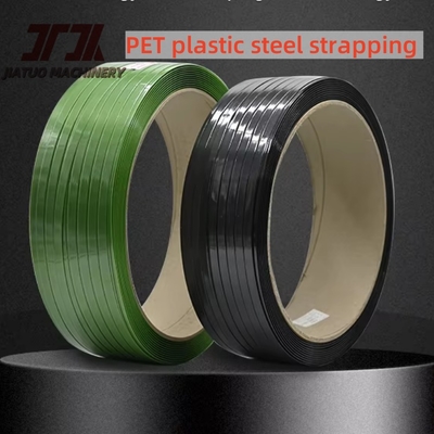 String di striscia in PET in poliestere brillante 200 mm 406 mm Stampa del logo di base con buona rettitudine Utilizzo per carichi pesanti