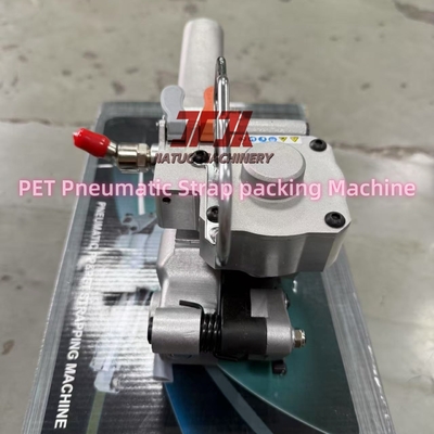 Reggiatrice pneumatica portatile per reggette in PP e PET, utilizzabile su scatole, pallet e carichi pesanti