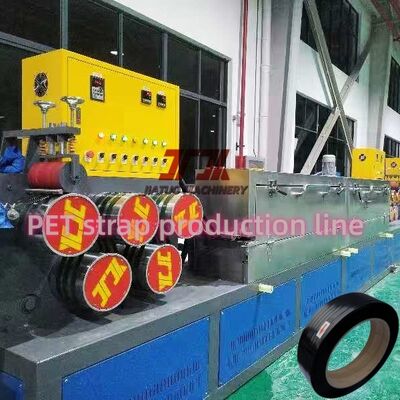 Linea di produzione per reggia/cinghia/banda per imballaggio PET per macchinari in plastica da 9-32mm con certificazione ISO