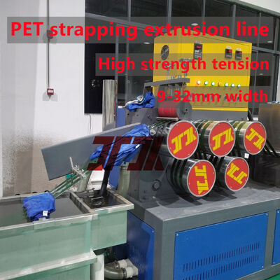 100kw Power PET Packing Strap Extruder Polyester Strap Making Machine con pompa di fusione da 100CC