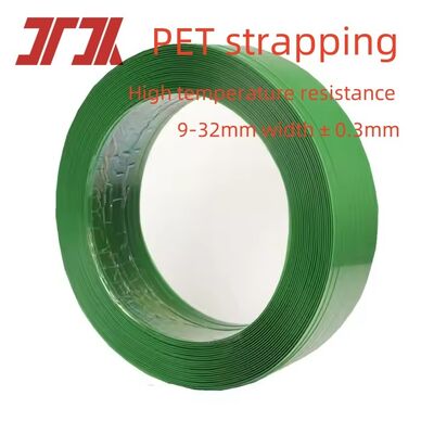 Reggia per imballaggio in poliestere PET resistente da 9-32 mm, verde, per imballaggio in plastica