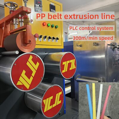 Macchina per la produzione di reggette in polipropilene PP con capacità di 360-380 kg/H con controllo PLC