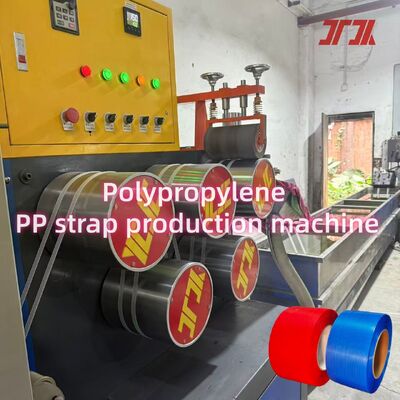 Macchina per la produzione di cinghie in PP da 5-19 mm di larghezza con avvolgitore automatico e capacità di produzione di 220-240 kg/h