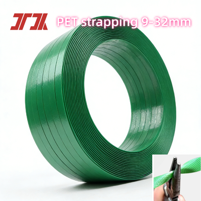 Reggette in PET con cinghia da imballaggio in PET avanzata da 9-32 mm con buona rettilineità e alta tensione